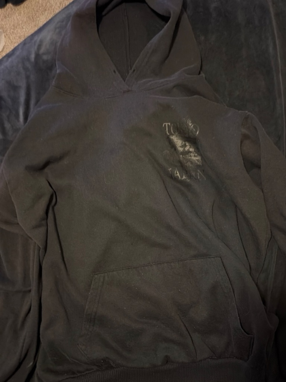 Men's Black Hooded Sweatshirt